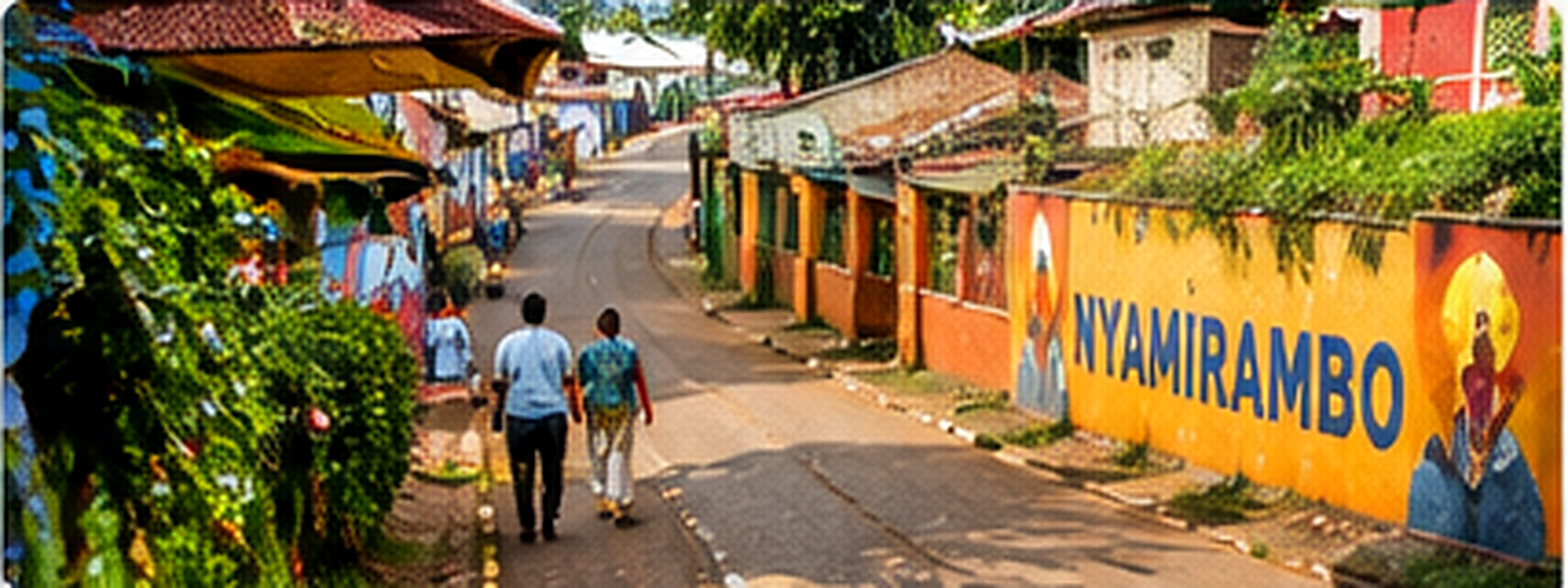Busy market scene